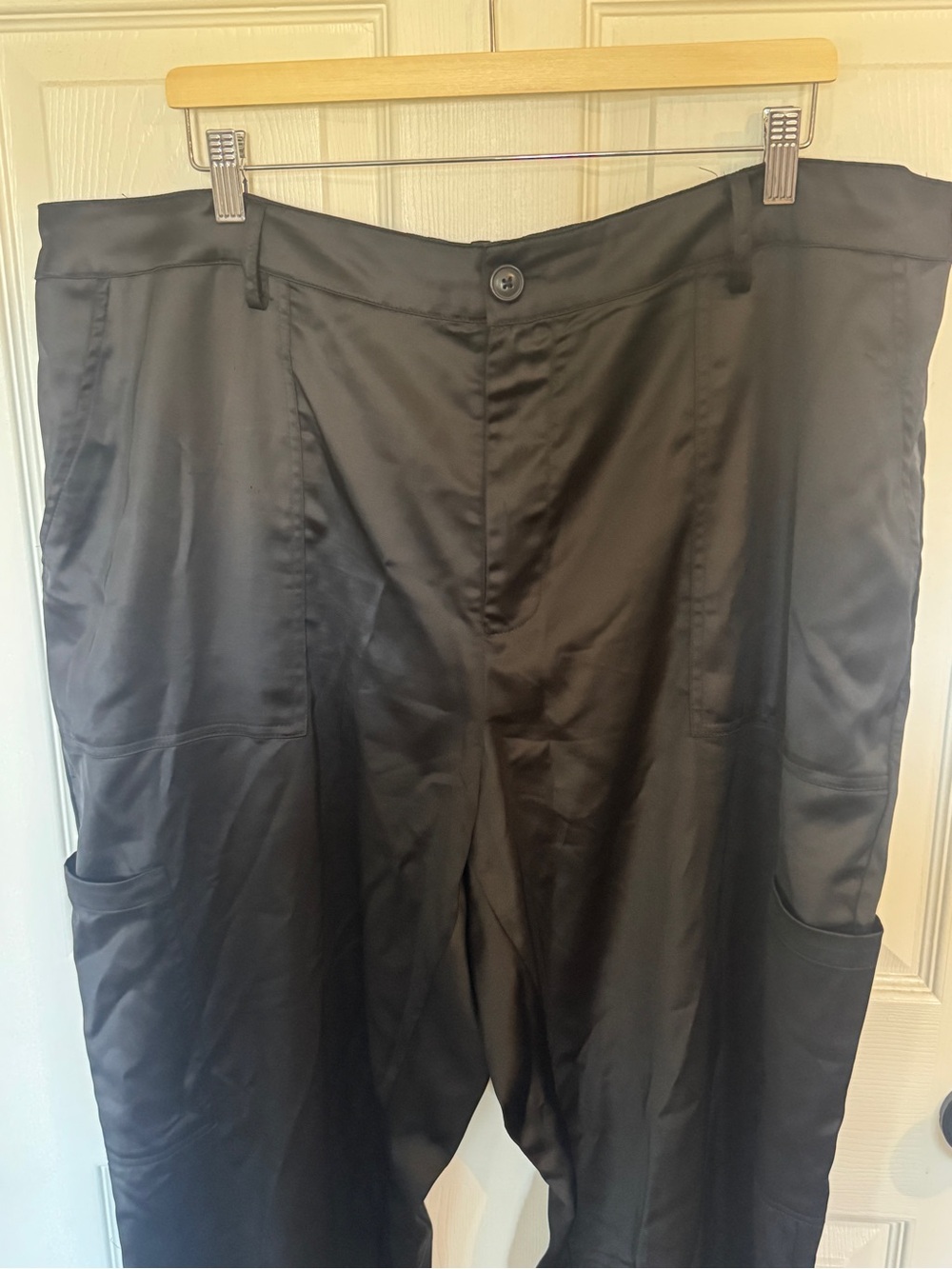 Satin Black Utility Pants